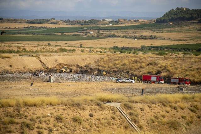 Incendi a la planta de tractament de residus de Montoliu de Lleida
