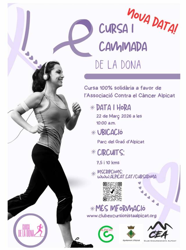 La Cursa de la Dona d’Alpicat, solidària contra el càncer