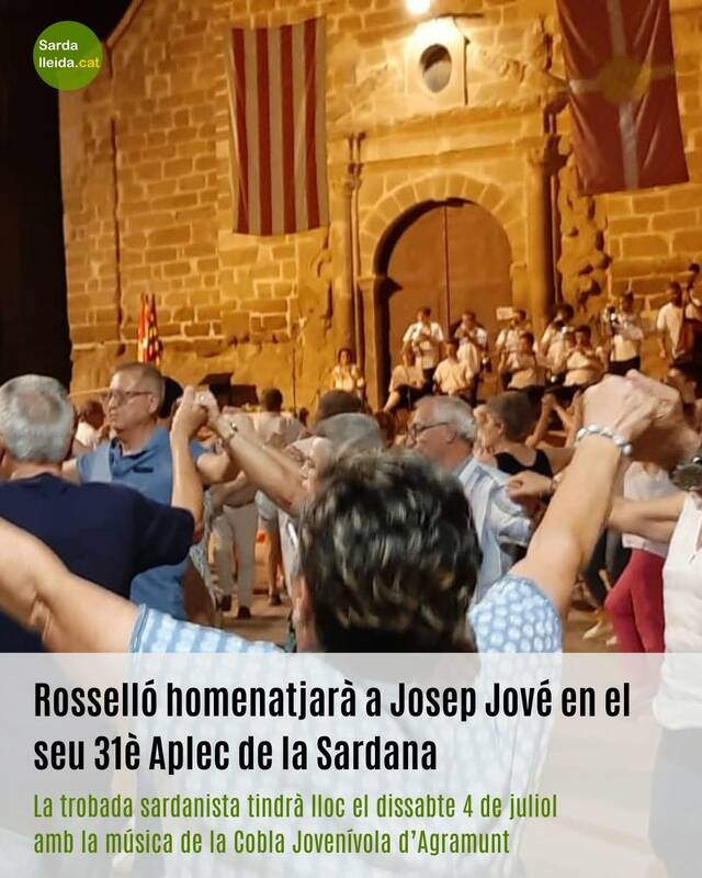Rosselló homenatjarà Josep Jové en el seu 31è Aplec de la Sardana