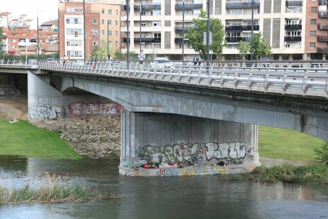 Un home salva la vida a una dona que es va llançar al riu des del Pont Vell a Lleida