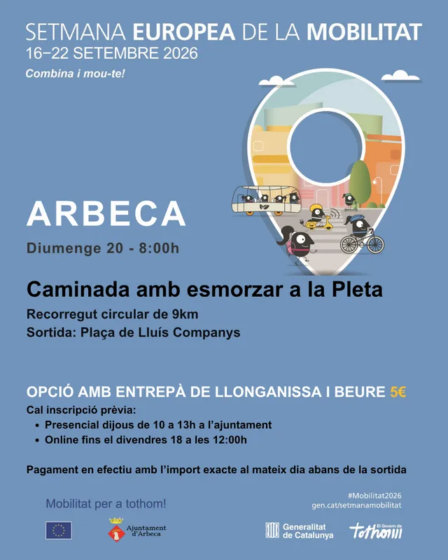 Caminada amb esmorzar a la Pleta – Setmana Europea de la Mobilitat