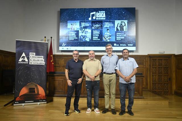 Cartell de luxe per a la 16a edició del cicle ‘Música, univers i gastronomia sota les estrelles’ del Parc Astronòmic del Montsec