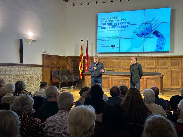 El doctor Serrano Casasola explica per què ens costa tant perdre pes, en el cicle ‘Nous reptes en la recerca biomèdica’ de l’IEI