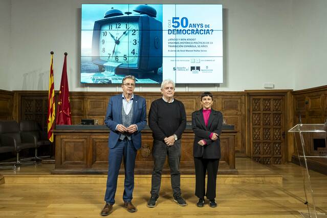 Joan Talarn apel·la al diàleg i a la lluita contra la hiperinformació en la inauguració del cicle de l’IEI ‘50 anys de Democràcia?’