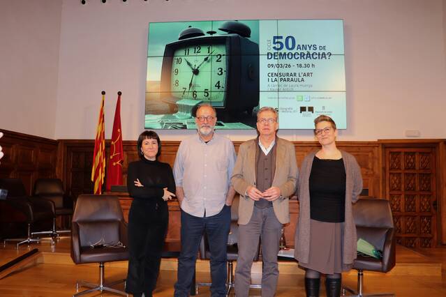 Laura Huerga i Xavier Antich reflexionen sobre la censura dins el cicle ‘50 anys de democràcia?’ de l’IEI